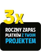 3x roczny zapas płatków z Twoim projektem